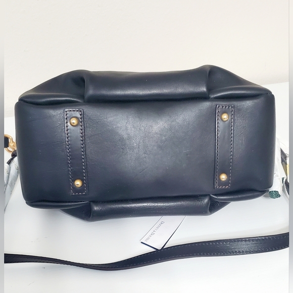 New Dooney Bourke Florentine Leather Medium Mail Satchel Black - Picture 8 of 10
